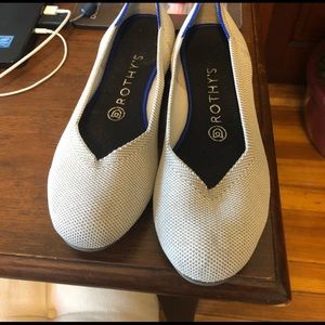 Womens ROTHY’S size 7.5 flax birdseye color (gray)